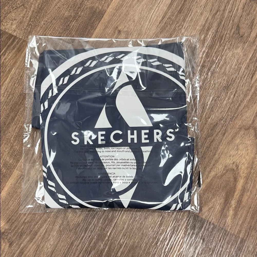Skechers Blue and White Drawstring Backpack